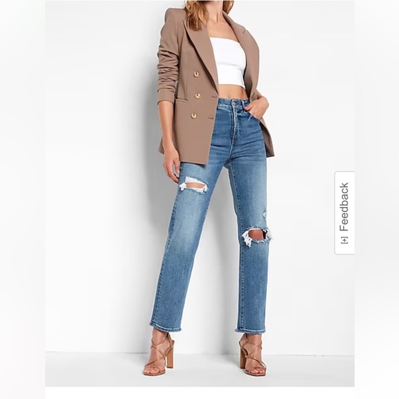 Express Peak Lapel Double Breasted Blazer - Picture 3 of 6